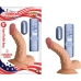 All American Whopper 5 inches Vibrating Dildo, Balls  Beige