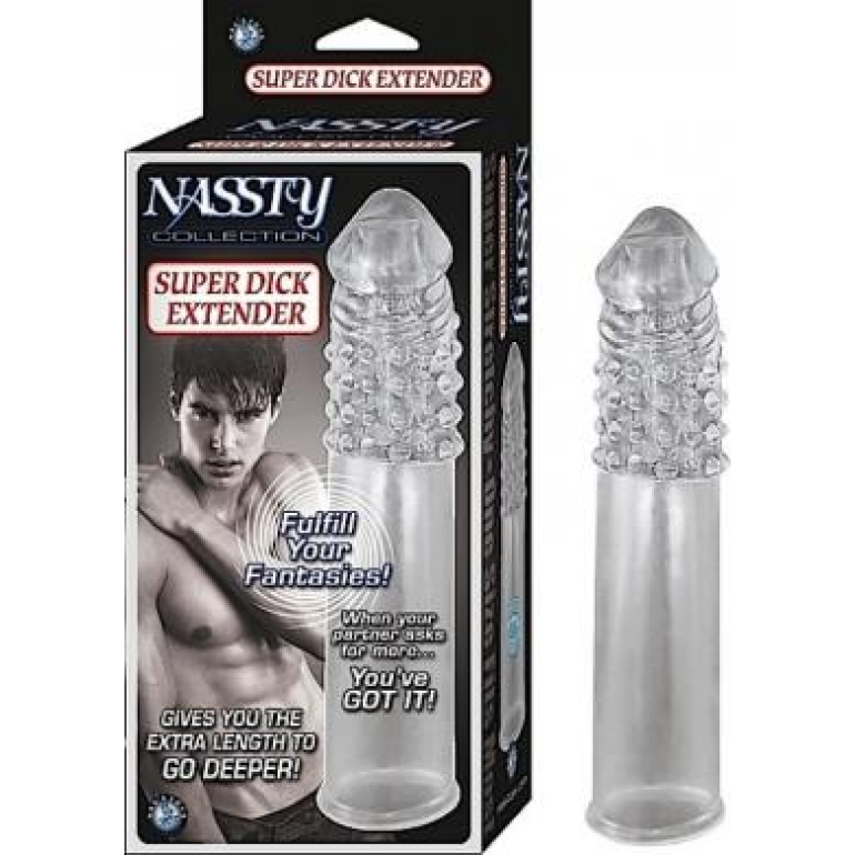 Nassty Super Dick Extender Clear Penis  Extension