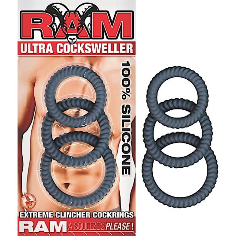 Ultra Penis Swellers Silicone Rings Black