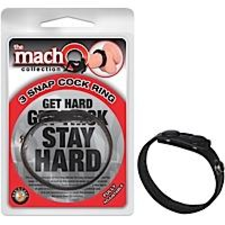 Macho 3 Snap Adjustable C Ring Black