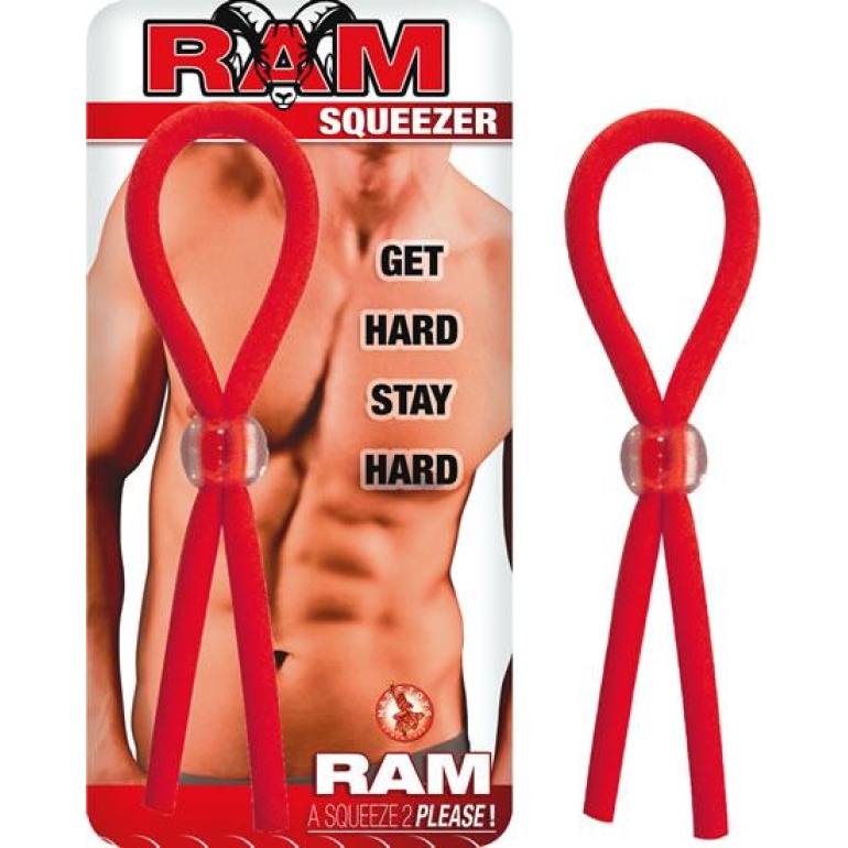 Ram Squeezer Red Penis Ring