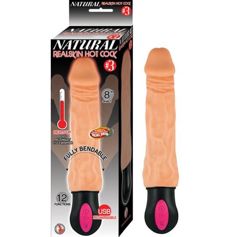 Natural Realskin Hot Penis #3 8 inches Beige