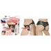 All American Whoppers 5 inches Vibrating Curved Dong, Balls Beige & Universal Harness