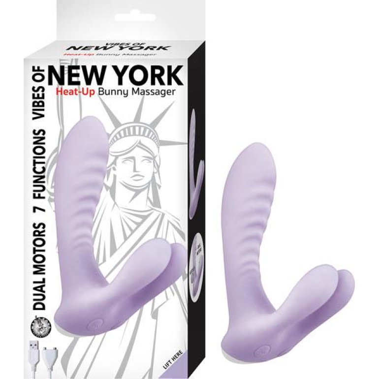 Vibes Of New York Heat Up Bunny Massager Purple