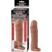 Natural Realskin Vibrating Xtender W/ Scrotum Ring Brown