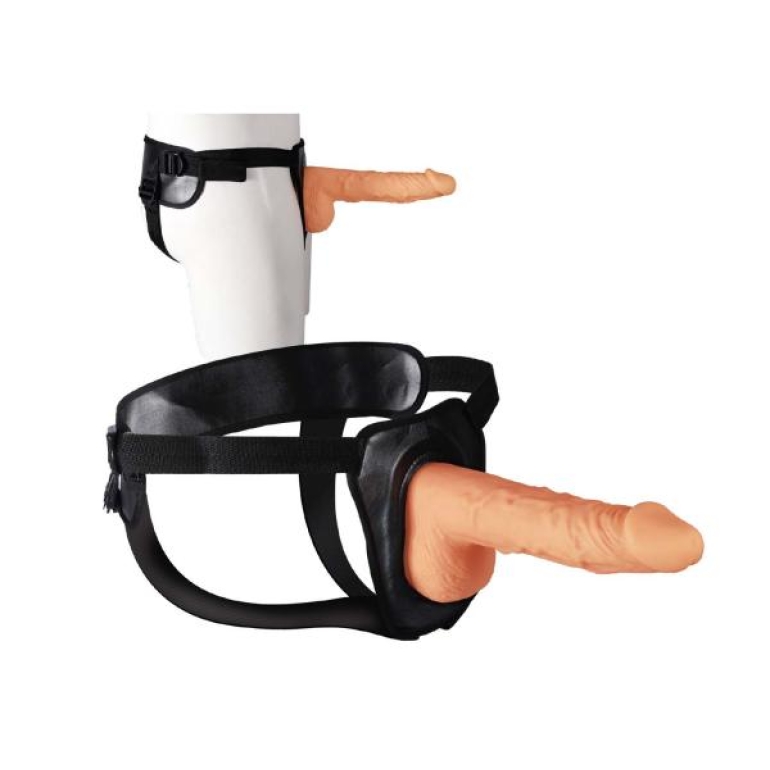 Erection Assistant Hollow Strap-on 9.5in White