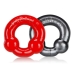 Oxballs Ultraballs Penis Ring Silver & Red Set