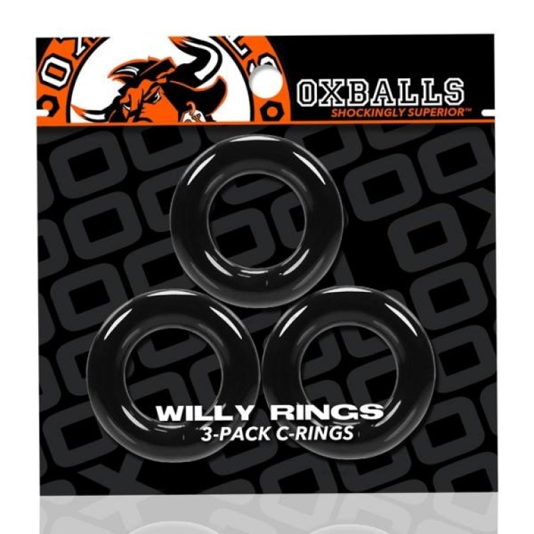 Willy Rings 3 Pk Penisrings Black (net)