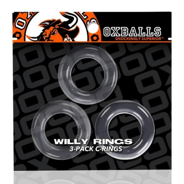 Willy Rings 3 Pk Penisrings Clear (net)