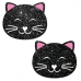 Kitty Cat Black Glitter Pasties