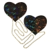 Black Shattered Disco Ball Heart With Gold Chains Pasties One Size Fits Most