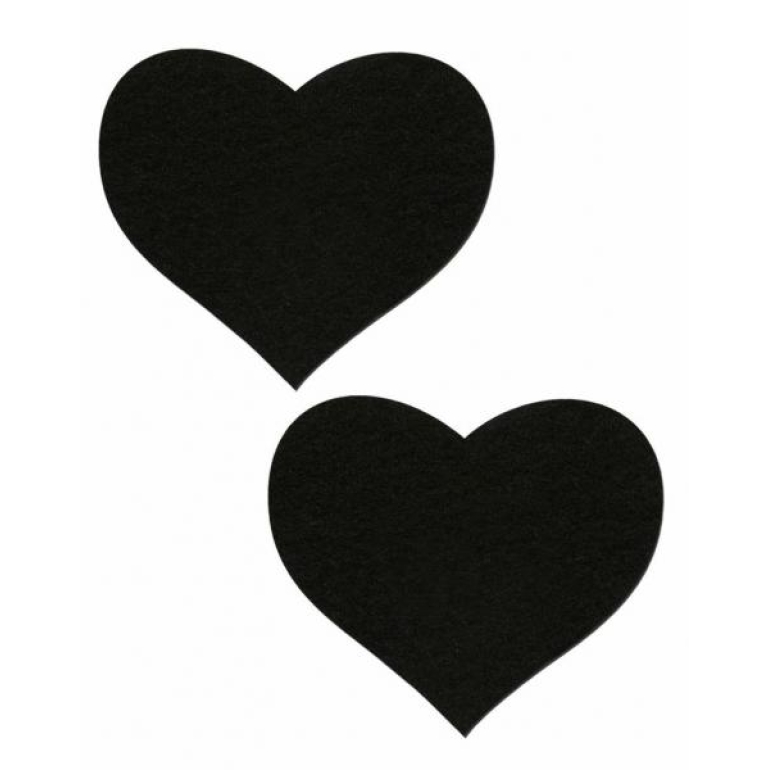 Heart Sweety Hearts Black Pasties O/S One Size Fits Most