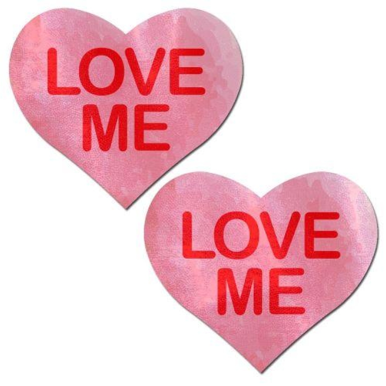 Pastease Liquid Pink Heart Love Me Pasties One Size Fits Most