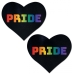 Pastease Rainbow Pride Black Hearts One Size Fits Most