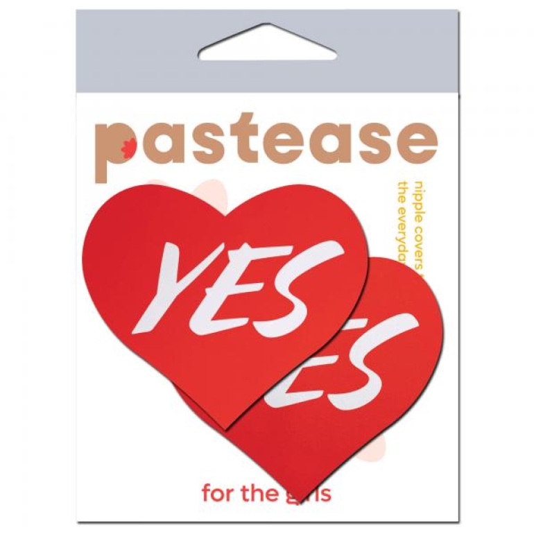 Pastease Love Yes Red Heart Pasties White