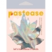 Pastease Indica Pot Leaf Silv Holographic Weed Nipple Pasties Silver