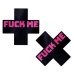 Pastease Liquid Black Cross Pink F*ck Me Pasties One Size Fits Most