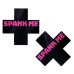 Pastease Liquid Black Cross Pink Spank Me Pasties One Size Fits Most