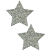 Rockstar Silver Glitter Star Pasties O/S