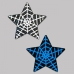 Pastease Black Glitter Star W/ Spider Web White