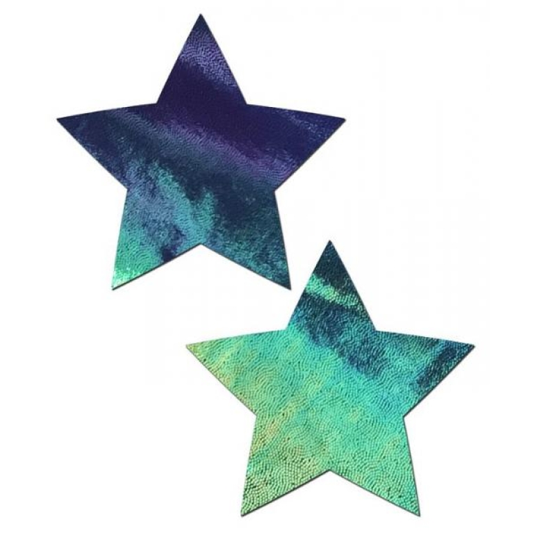 Pastease Black Opal Liquid Star Pasties O/S One Size Fits Most