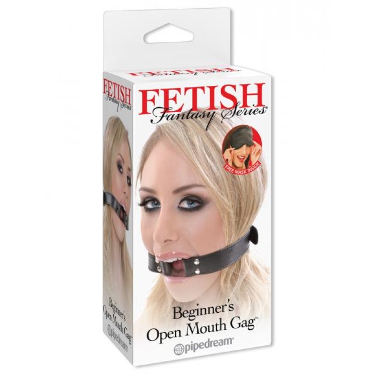 Fetish Fantasy Beginners Open Mouth Gag Black One Size Fits Most