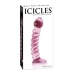 Icicles Hand Blown Glass Massager No 28 Pink