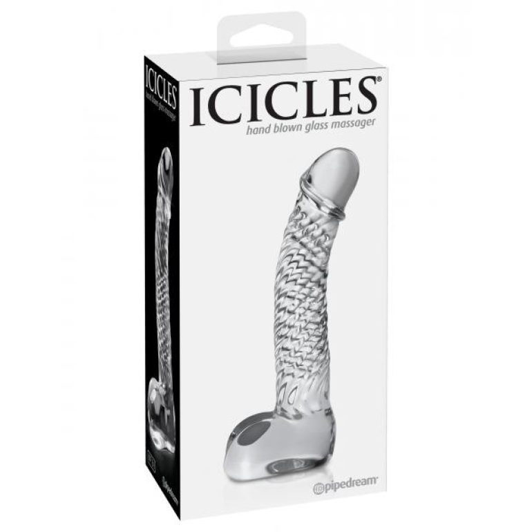 Icicles No 61 Glass Massager G-Spot Dildo Clear