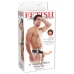 Vibrating Hollow Strap On 8 Inch - Beige