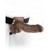 Fetish Fantasy 7 inches Hollow Strap On with Balls Brown