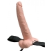 Fetish Fantasy 9 inches Hollow Rechargeable Strap On with Balls Beige One Size Fits Most