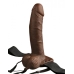 Fetish Fantasy 8 Inches Hollow Strap On Remote Brown