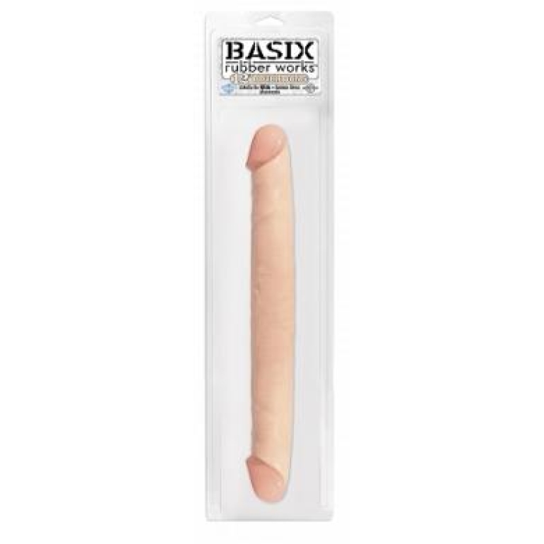 Basix Rubber Works 12 Inches Double Dong Beige