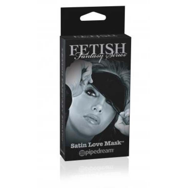 Limited Edition Satin Love Mask Black O/S One Size Fits Most