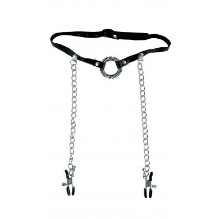 Limited Edition O-Ring Gag & Nipple Clamps Silver