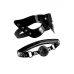 Masquerade Mask & Ball Gag Black One Size Fits Most