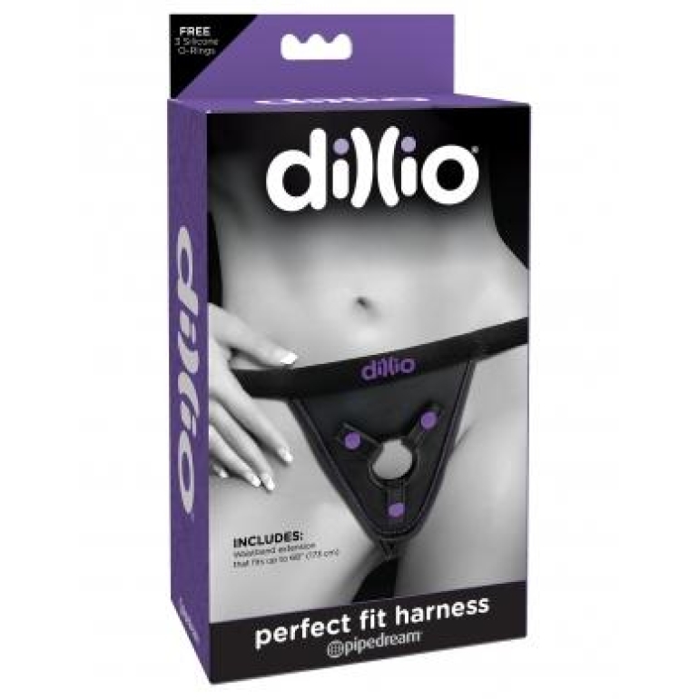 Dillio Purple Perfect Fit Harness Black O/S One Size Fits Most