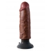 King Penis 6 inches Penis Brown Vibrating Dildo