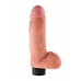 King Penis 7 inches Penis with Balls Vibrating Beige