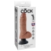 King Penis 8 inches Vibrating Tan Dildo with Balls