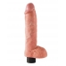 King Penis 10 inches Vibrating Penis with Balls Beige
