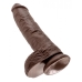 10 Inches Penis Balls - Brown