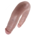 U Shaped Double Trouble Small Dildo - Beige