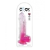 King Penis Clear 9in W/ Balls Pink Translucent