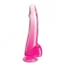 King Penis Clear 10in W/ Balls Pink Translucent