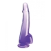 King Penis Clear 10in W/ Balls Purple Translucent
