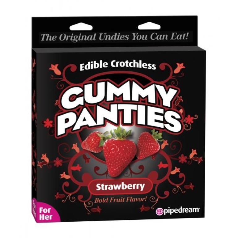 Edible Crotchless Gummy Panties Strawberry One Size Fits Most