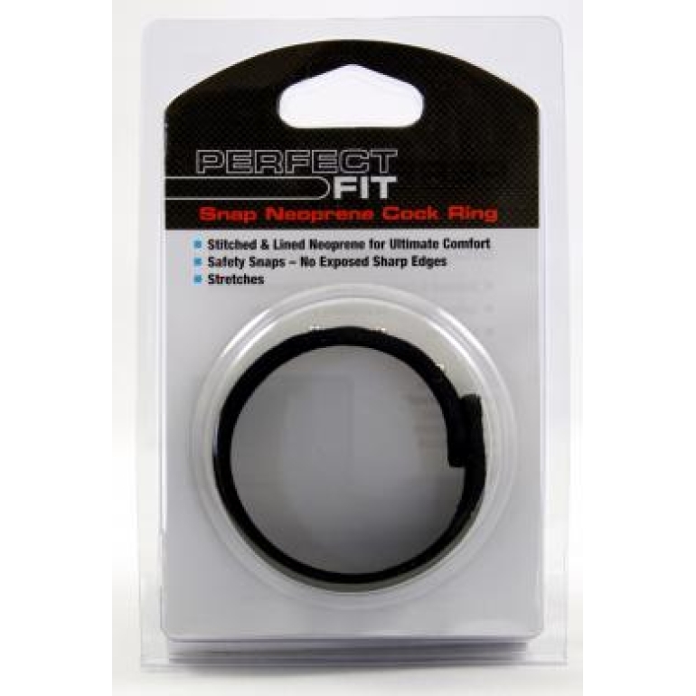 Perfect Fit Neoprene Snap Ring Black