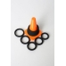 Play Zone Kit Black 9 Rings and Storage Cone Orange