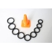 Play Zone Kit Black 9 Rings and Storage Cone Orange